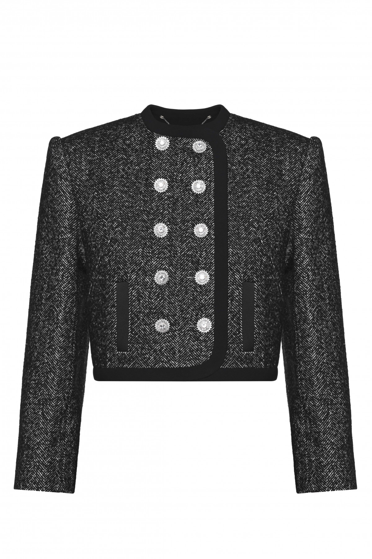 GEORGE KEBURIA - CRYSTAL-BUTTON JACKET