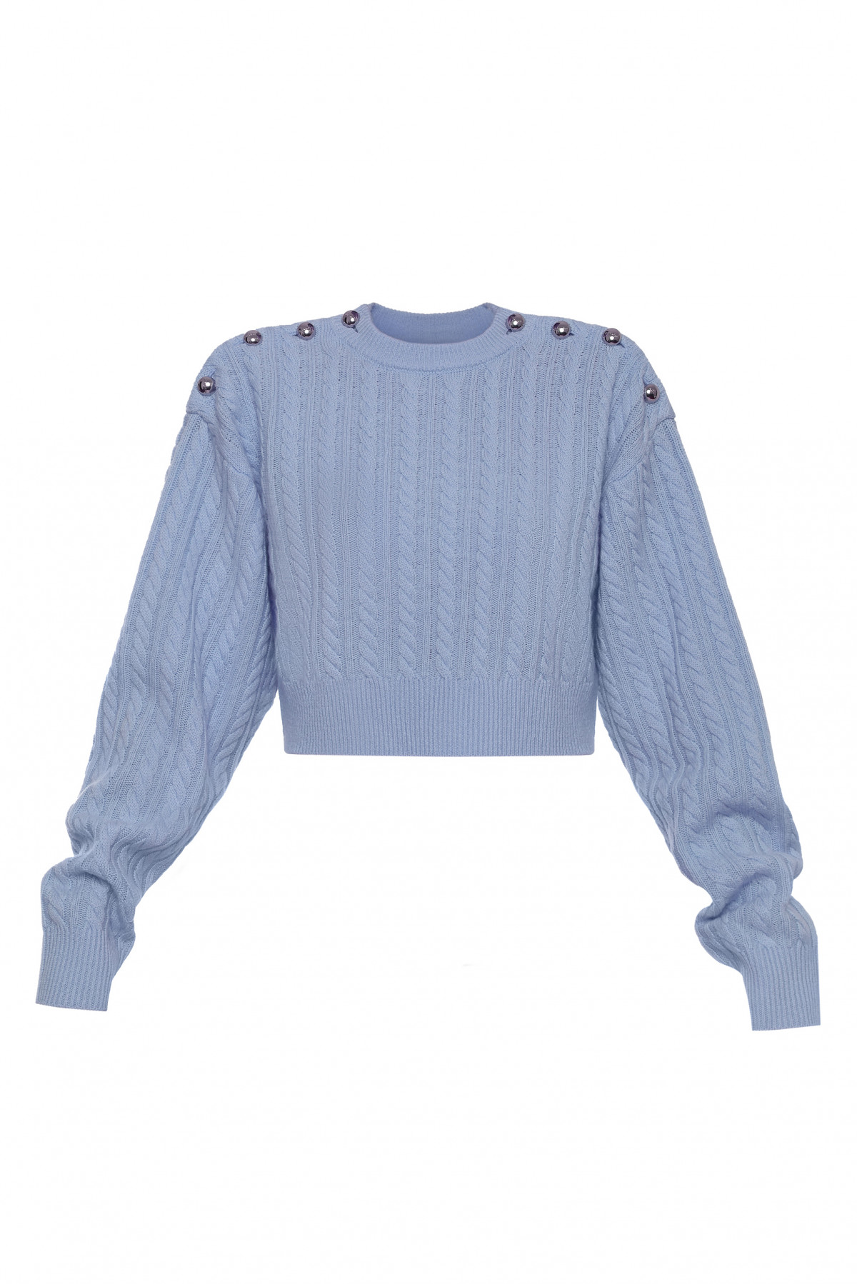 GEORGE KEBURIA - CABLE-KNIT WOOL-CASHMERE SWEATER